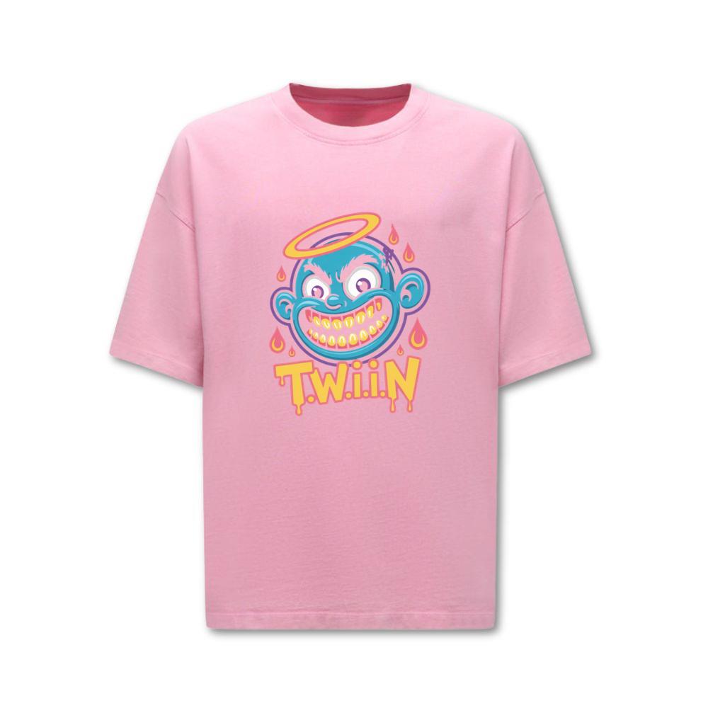 Twiin Cartoon Funny Devil Halo Graphic T-Shirt