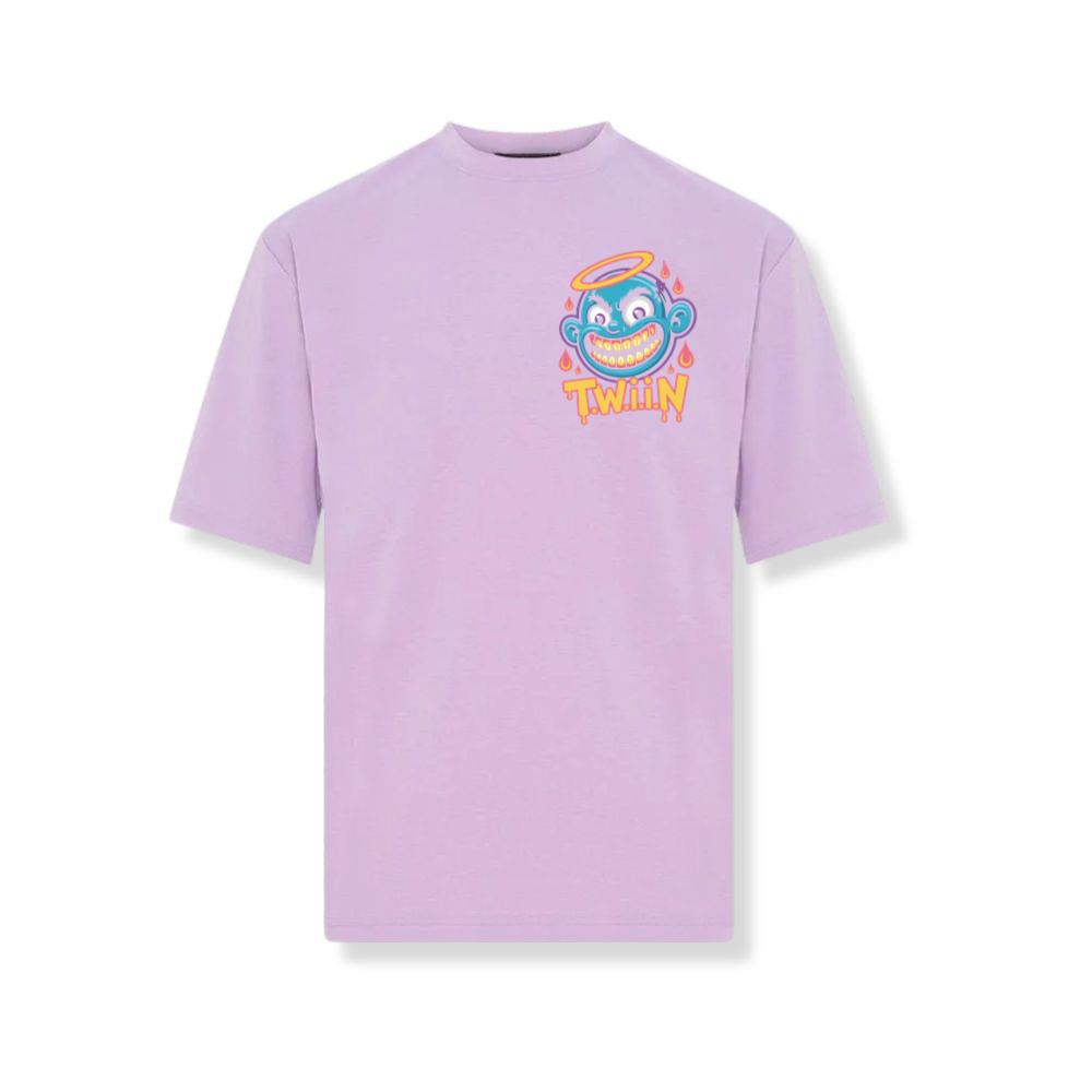 Twiin Cartoon Funny Devil Halo Graphic T-Shirt - Image 3