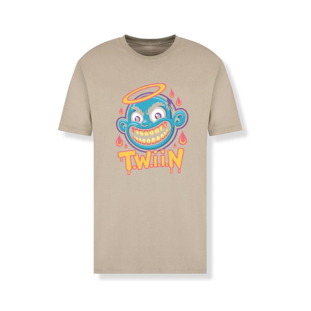 Twiin Cartoon Funny Devil Halo Graphic T-Shirt