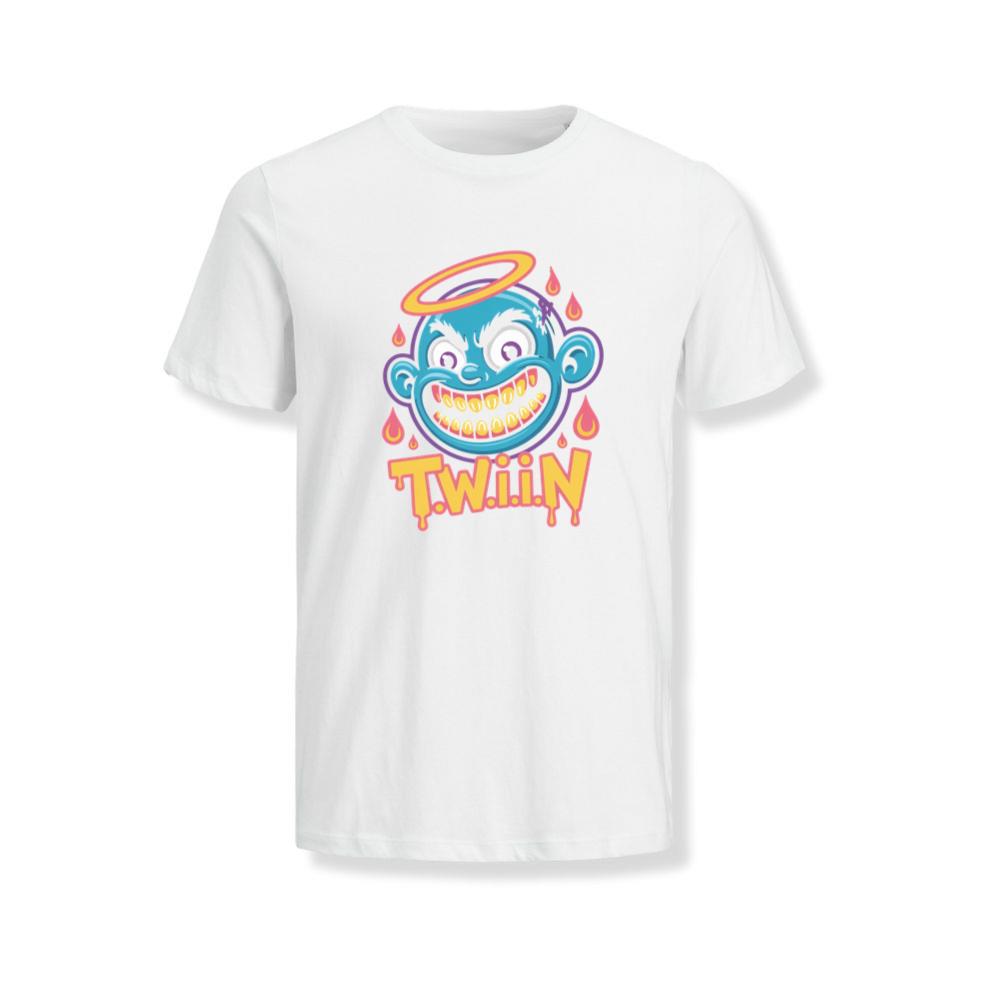 Twiin Cartoon Funny Devil Halo Graphic T-Shirt