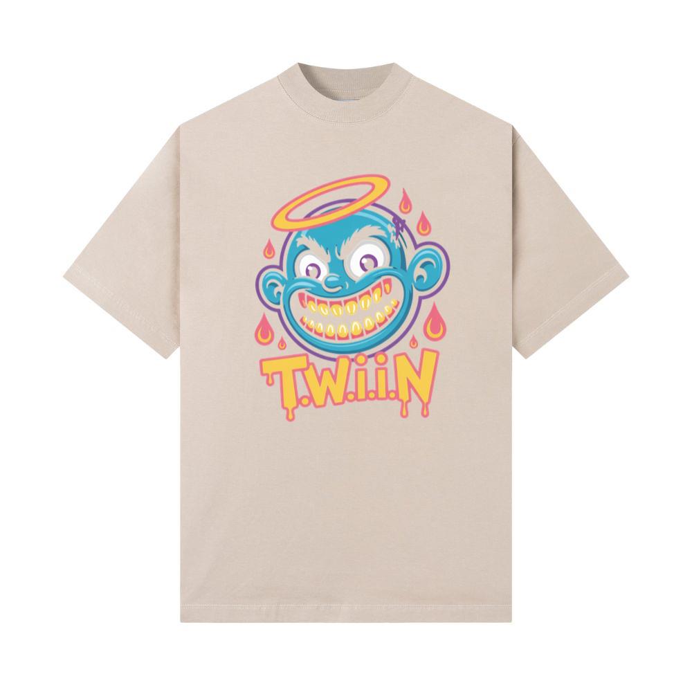 Twiin Cartoon Funny Devil Halo Graphic T-Shirts - Image 3