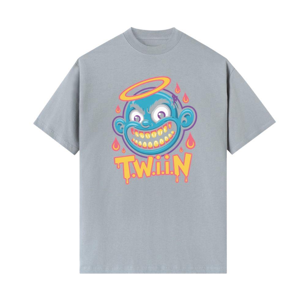 Twiin Cartoon Funny Devil Halo Graphic T-Shirts - Image 2