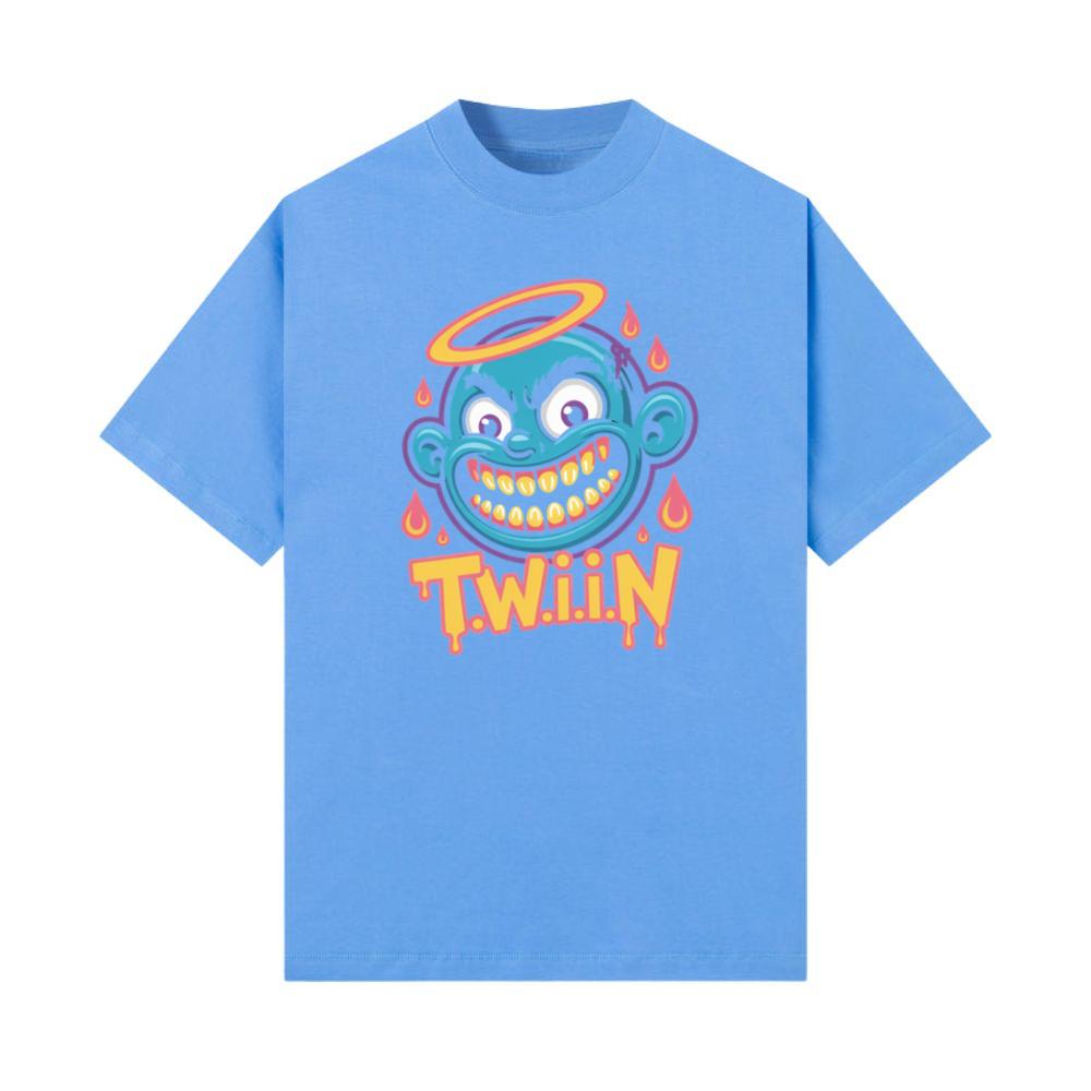 Twiin Cartoon Funny Devil Halo Graphic T-Shirts