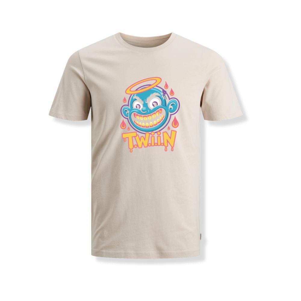 Twiin Cartoon Funny Devil Halo Graphic T-Shirts
