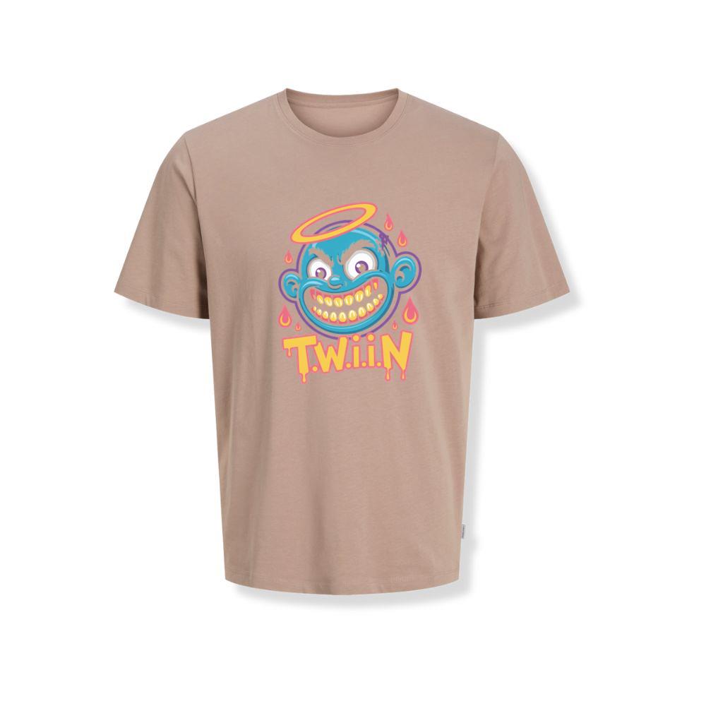Twiin Cartoon Funny Devil Halo Graphic T-Shirts