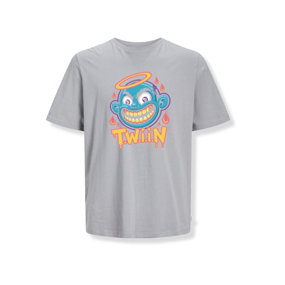 Twiin Cartoon Funny Devil Halo Graphic T-Shirts