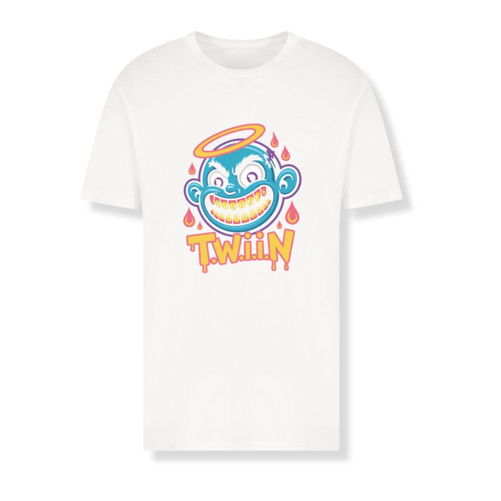 Twiin Cartoon Funny Devil Halo Graphic T-Shirts