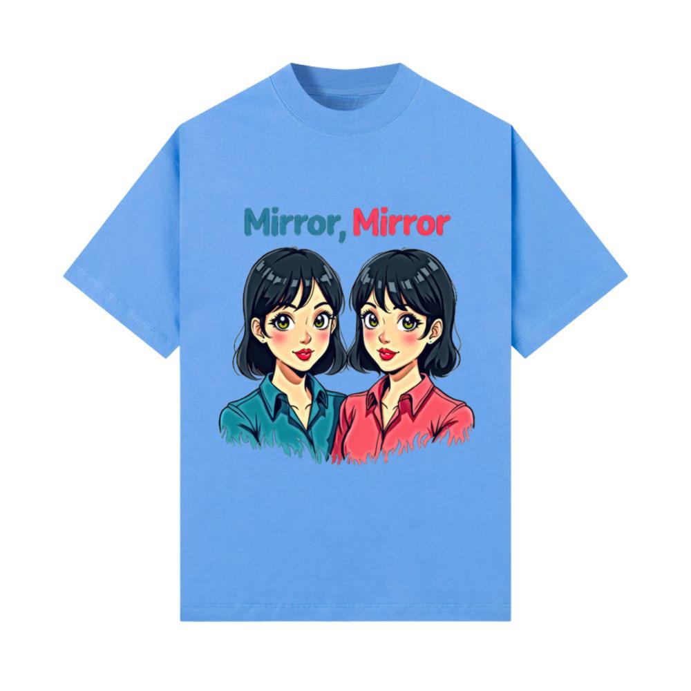 Two Anime Girls with Mirror Effect T-Shirt