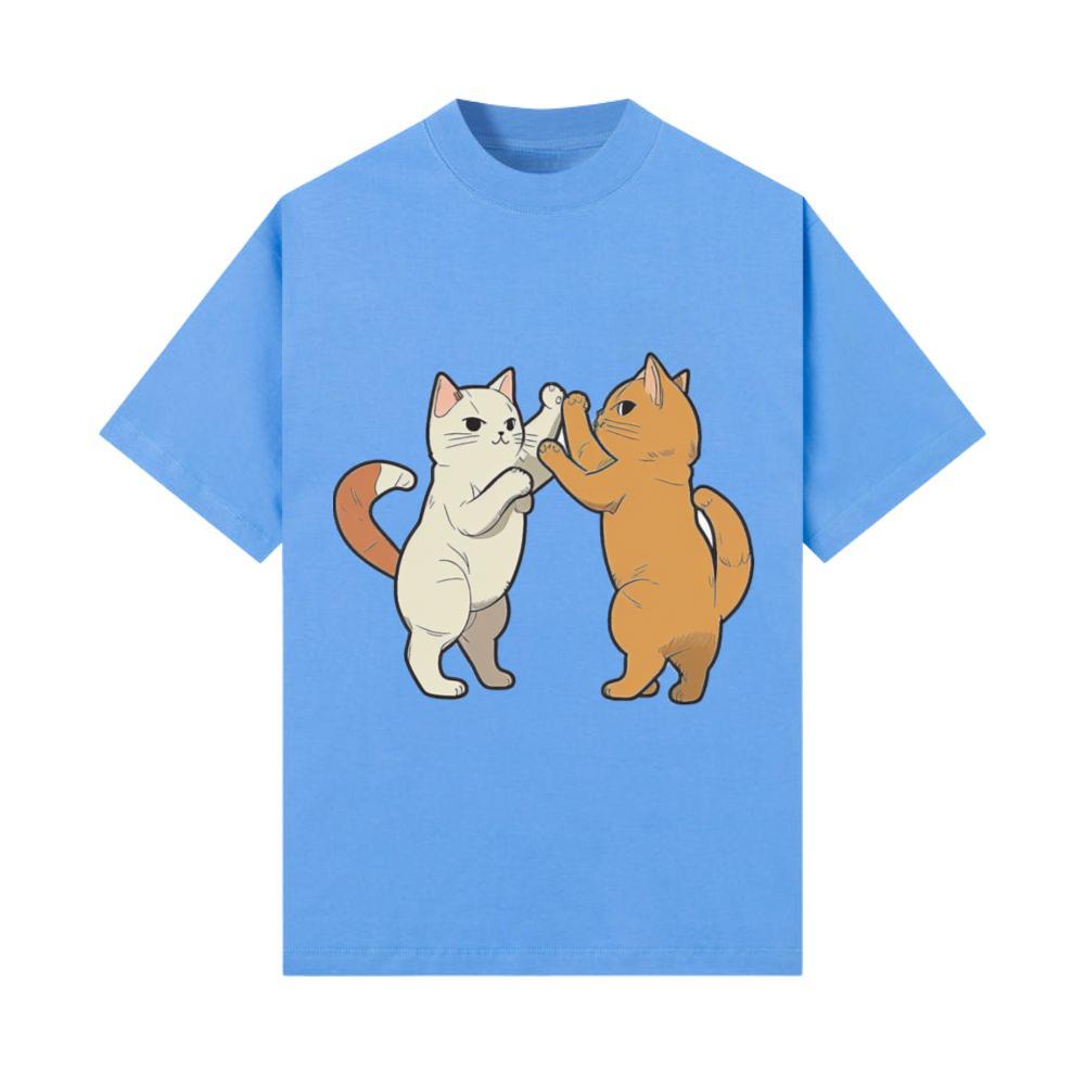 two cat anime slap T-Shirt