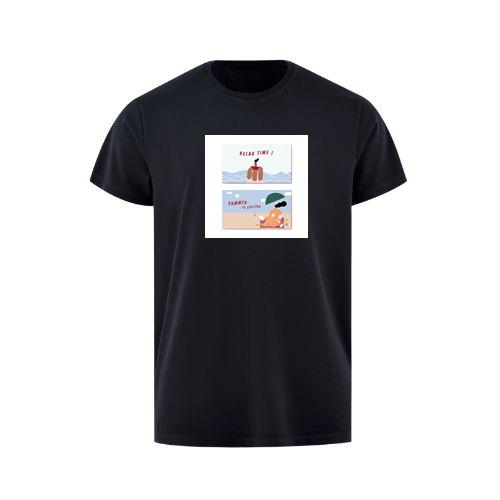 Two Scenes Depicting Beachside Leisure and Summertime Bliss T-Shirts