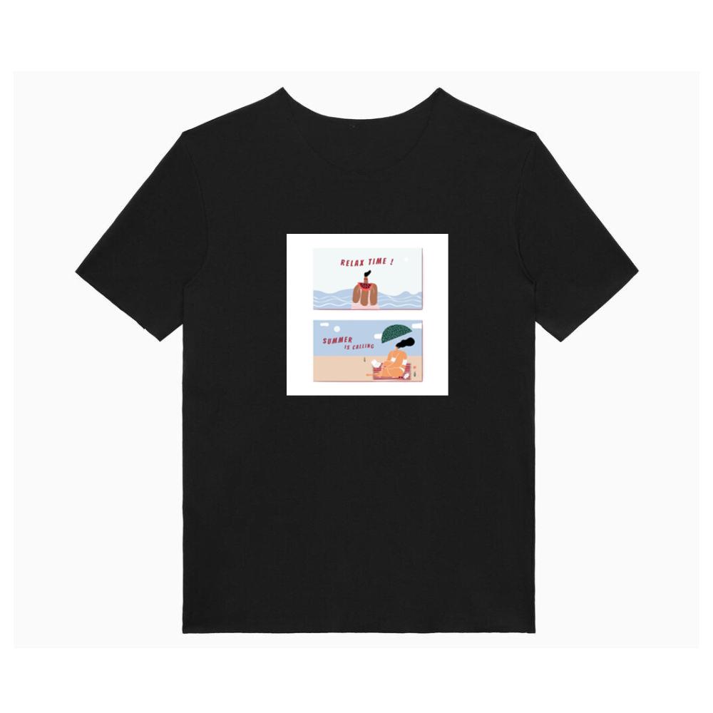Two Scenes Depicting Beachside Leisure and Summertime Bliss T-Shirts