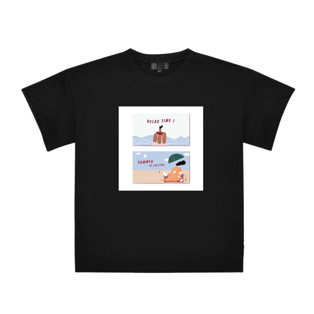 Two Scenes Depicting Beachside Leisure and Summertime Bliss T-Shirts