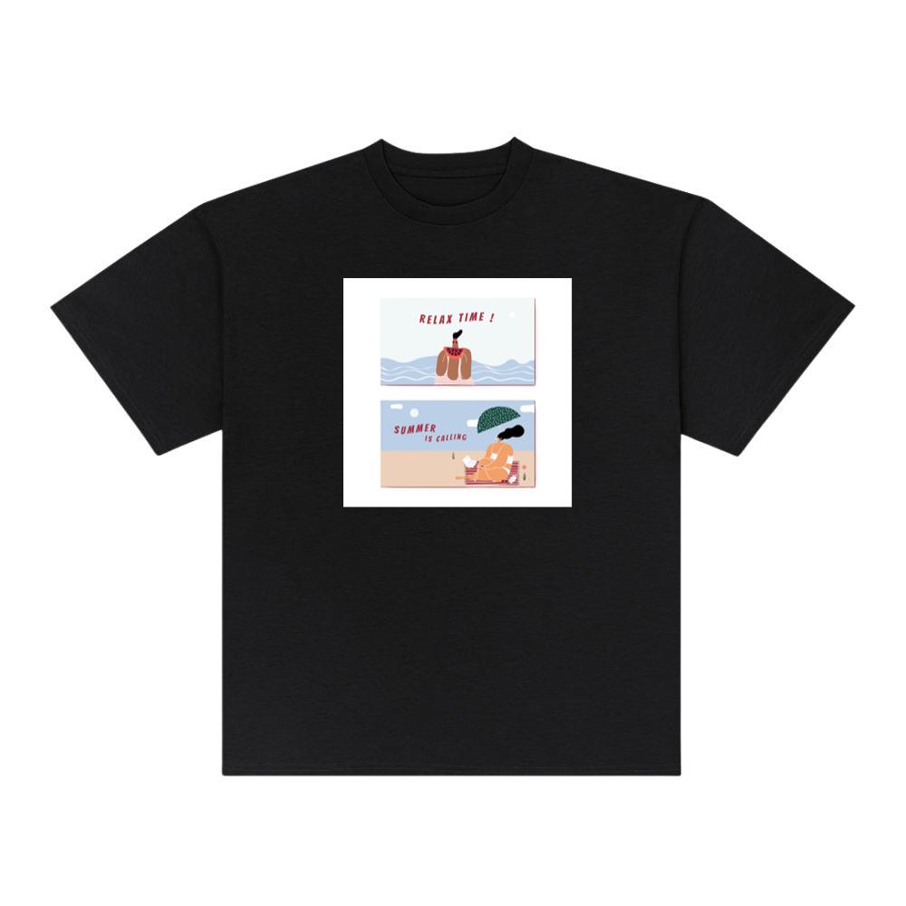 Two Scenes Depicting Beachside Leisure and Summertime Bliss T-Shirts