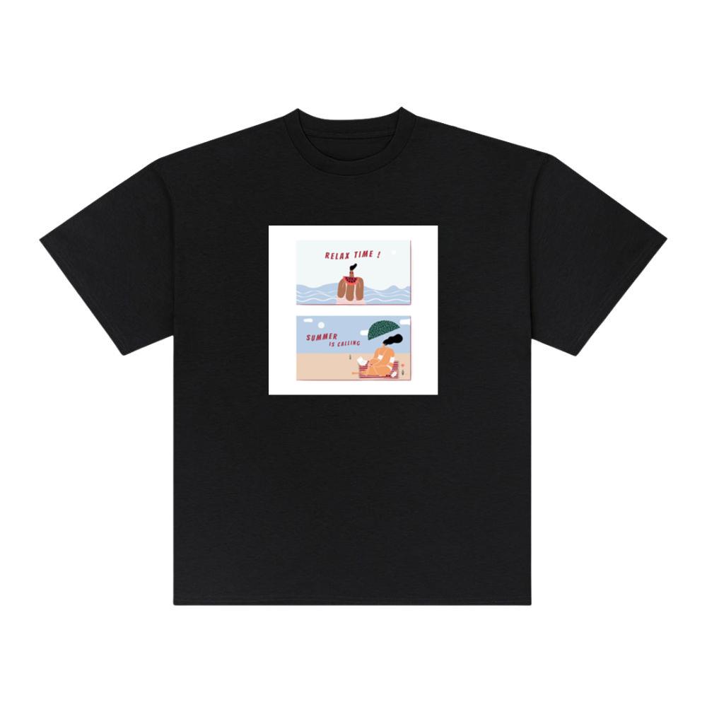 Two Scenes Depicting Beachside Leisure and Summertime Bliss T-Shirts