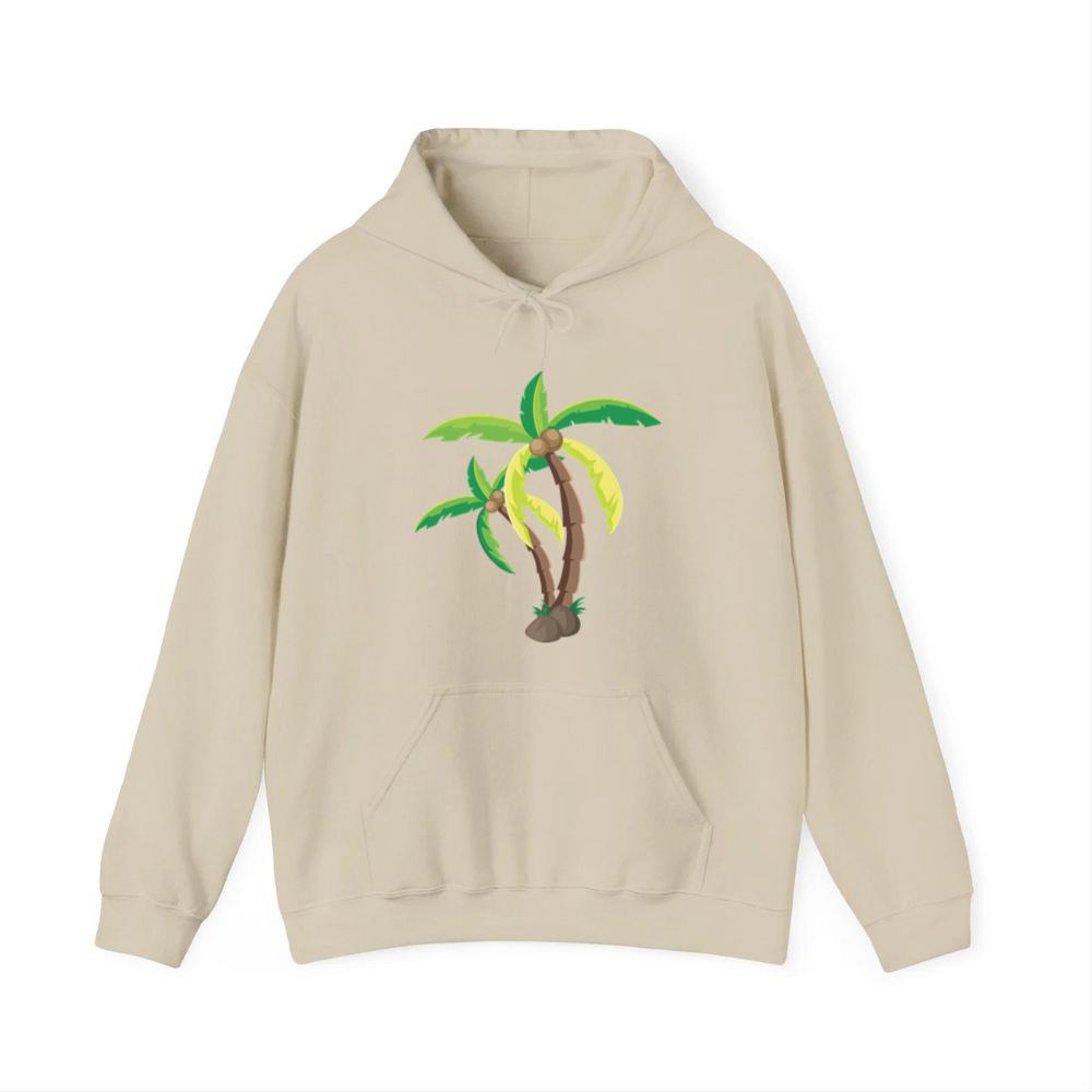 Two Swaying Cartoon Palm Trees Hoodies