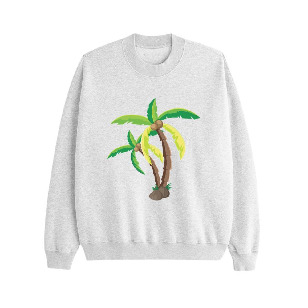Two Swaying Cartoon Palm Trees Sweatsrhits
