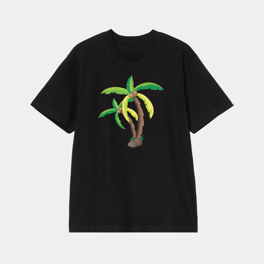 Two Swaying Cartoon Palm Trees T-Shirt