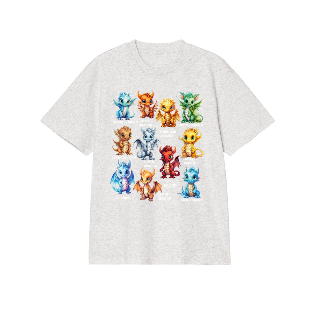 Types Of Dragons Cool Dragon Kids Toddler Boys Girls T-Shirt