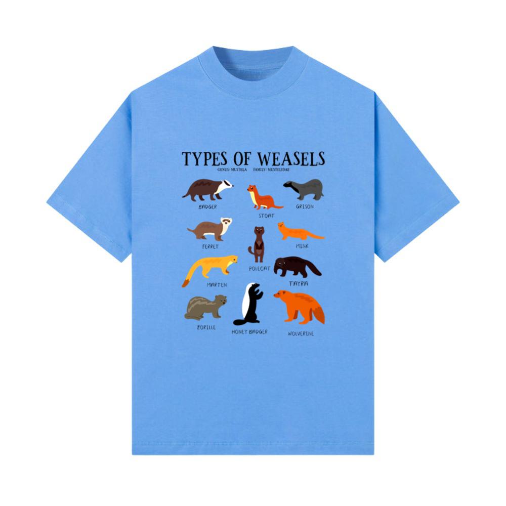 Types of Weasels for Weasels and Animals Lover T-Shirt