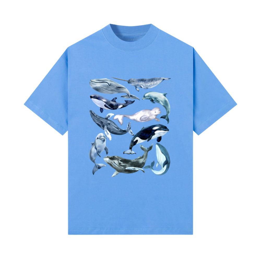 Types Of Whales Ch Ocean Animals Mammals Guide T-Shirt