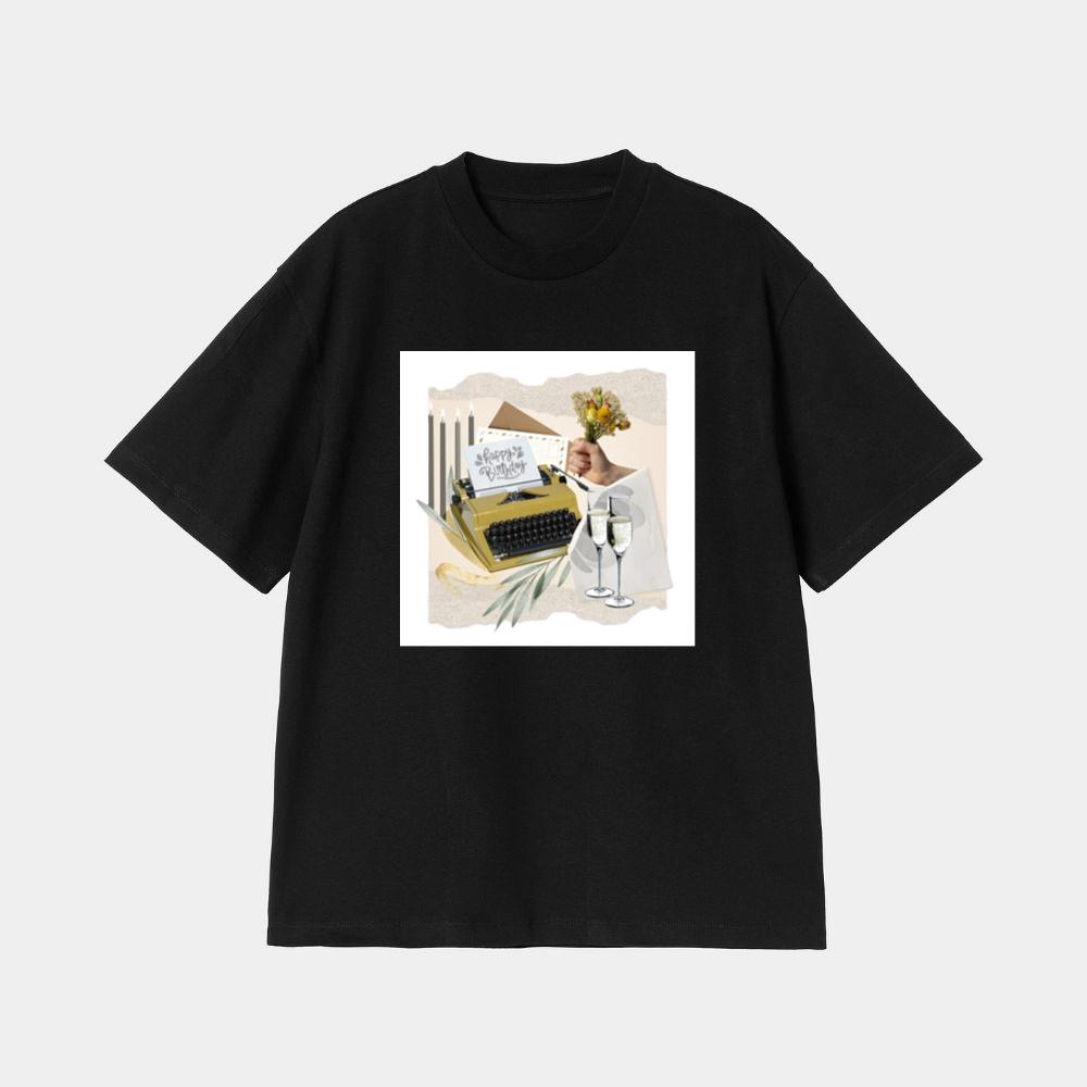 Typewriter Birthday Art T-Shirt