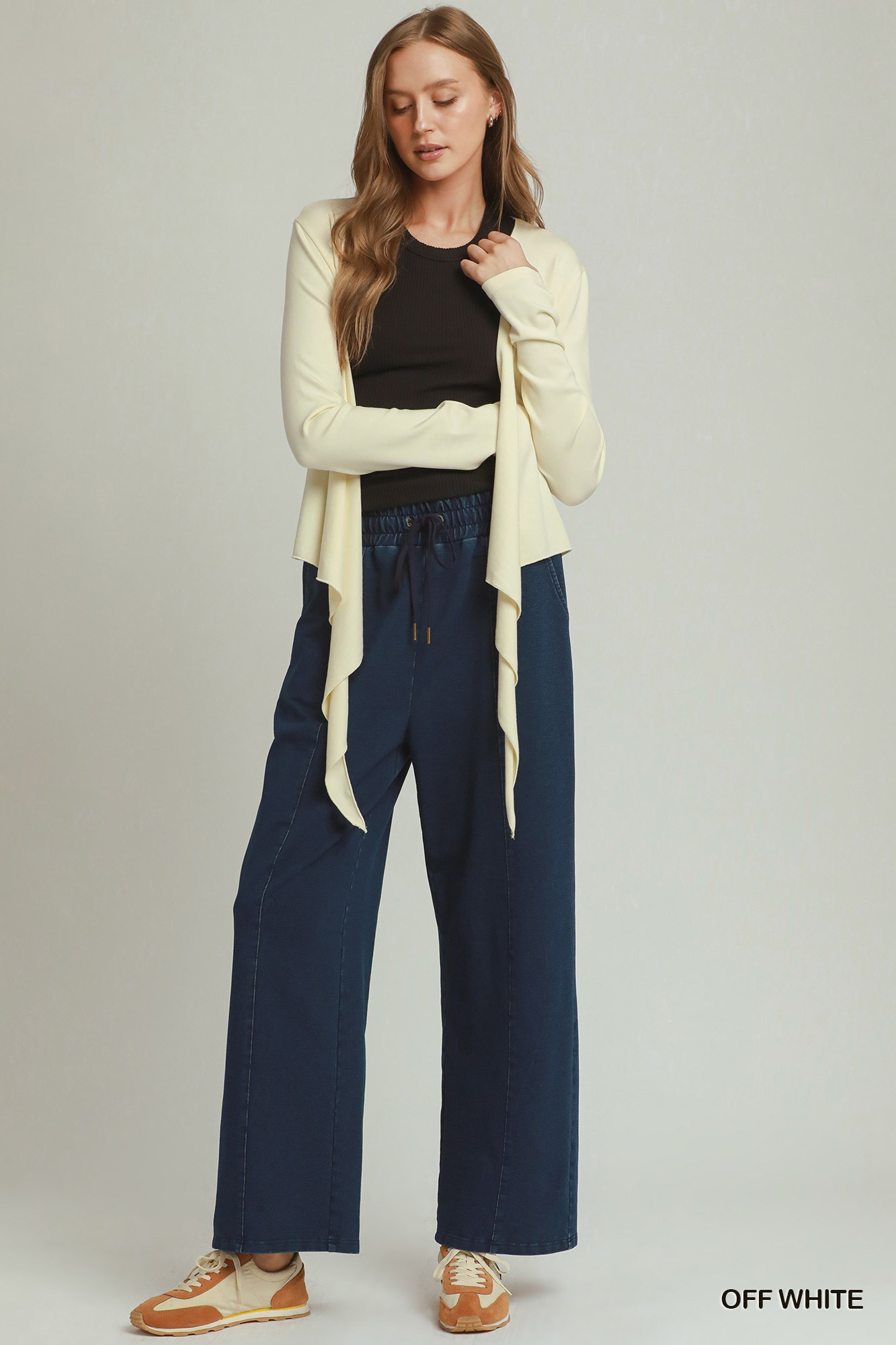 Umgee Cotton Viscose Long Sleeve Wrap Cardigan - Image 5