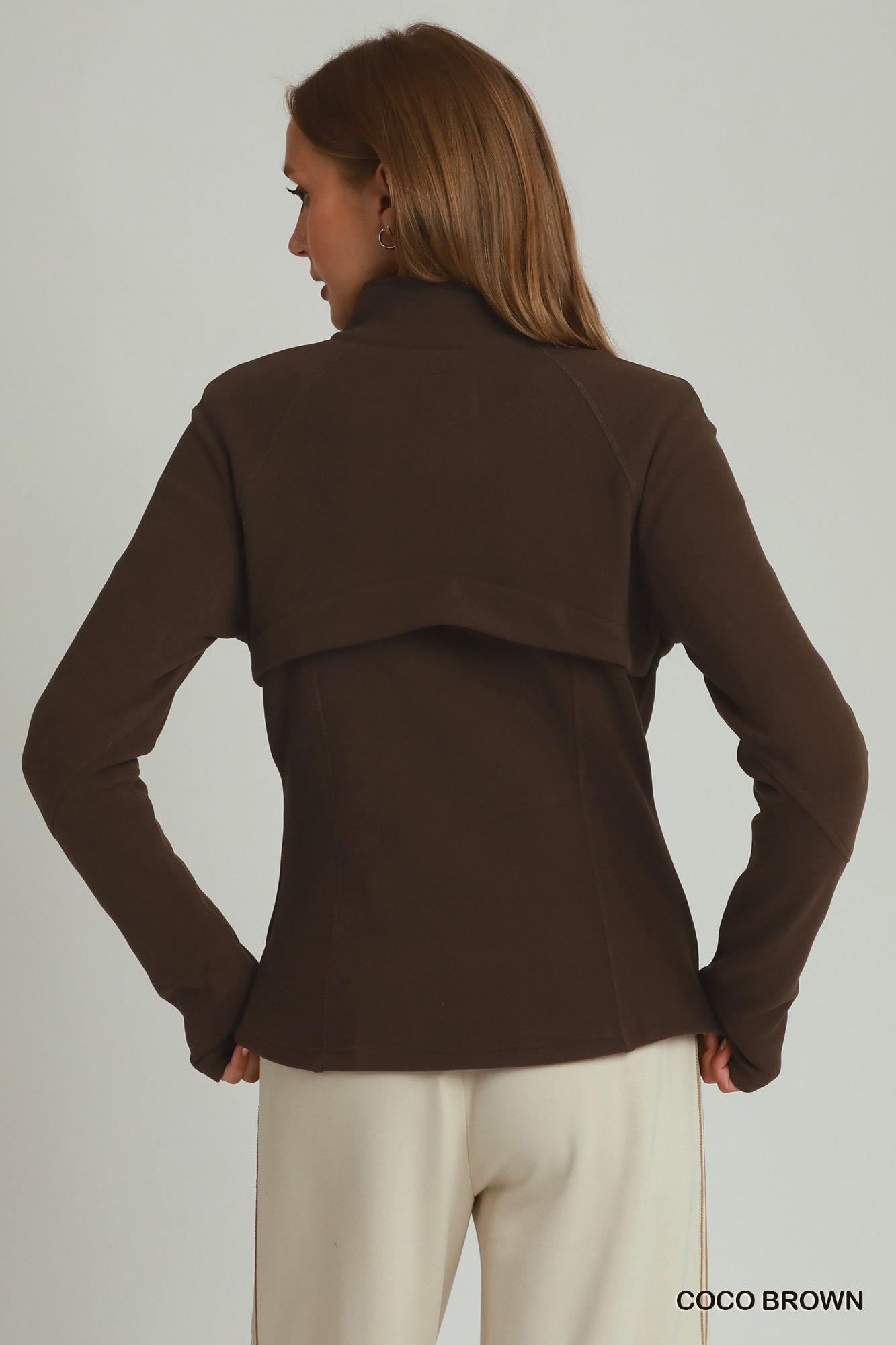 Umgee Soft Fleece Full Zip Jacket With Pockets - Image 3