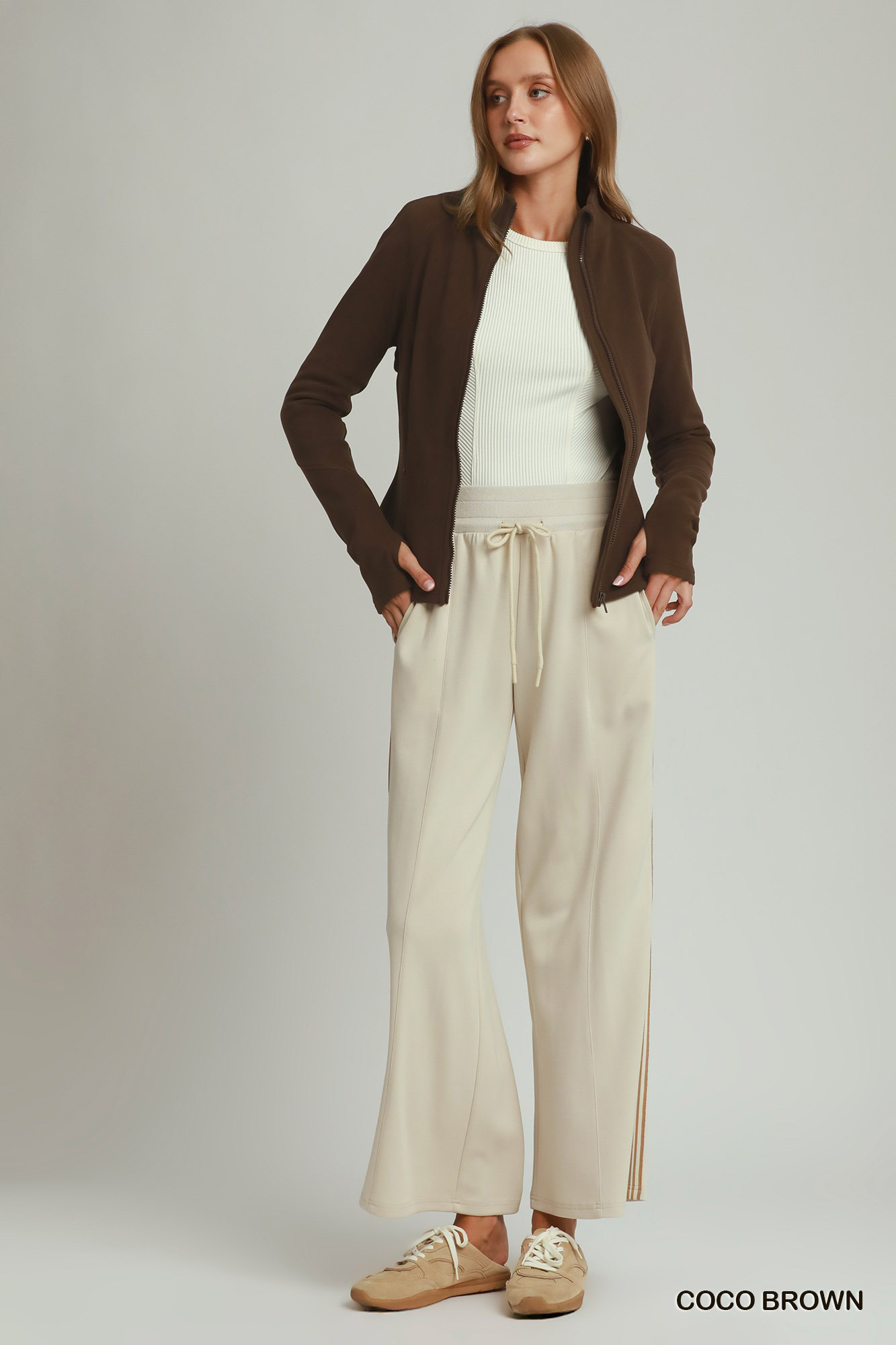 Umgee Soft Fleece Full Zip Jacket With Pockets - Image 5