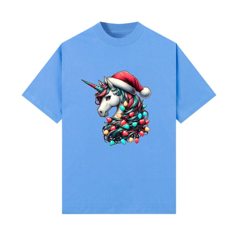 Unicorn Animal Christmas Hat Xmas T-Shirt