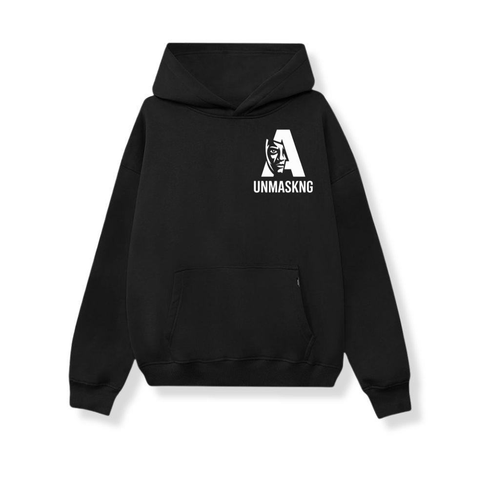 Unmaskng Bold Letter A Graphic Hoodie