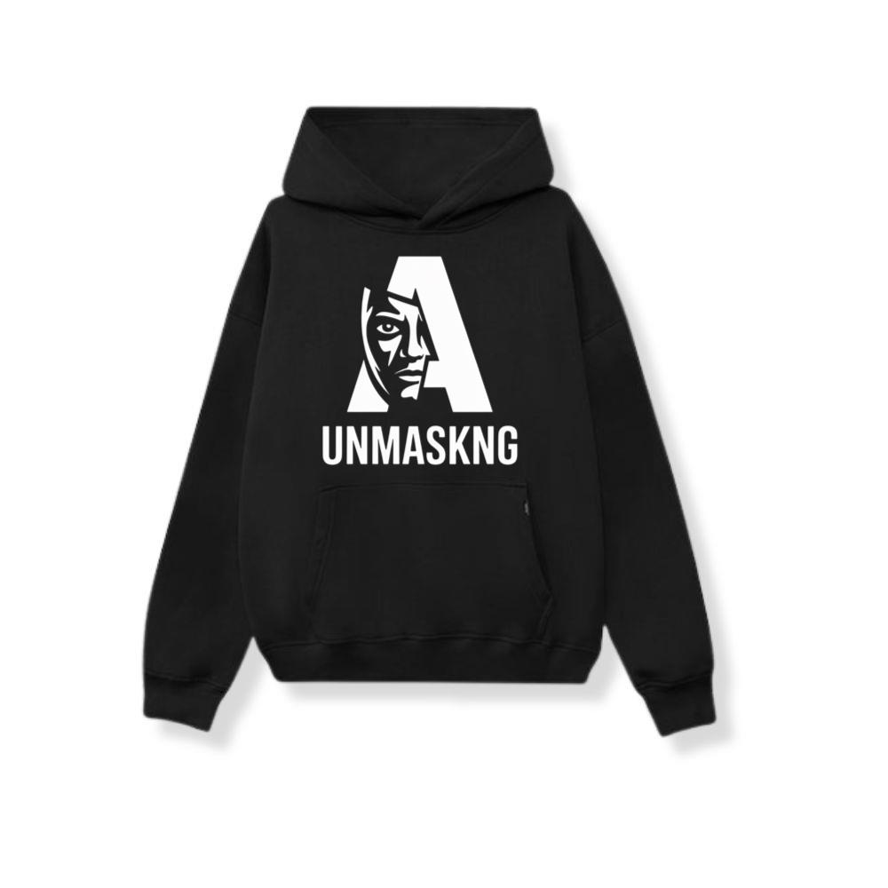 Unmaskng Bold Letter A Graphic Hoodie