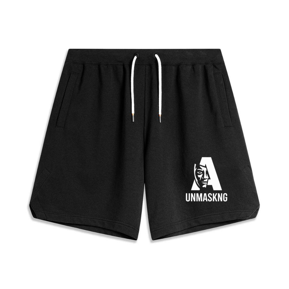 Unmaskng Bold Letter A Graphic Men's Basketball Shorts