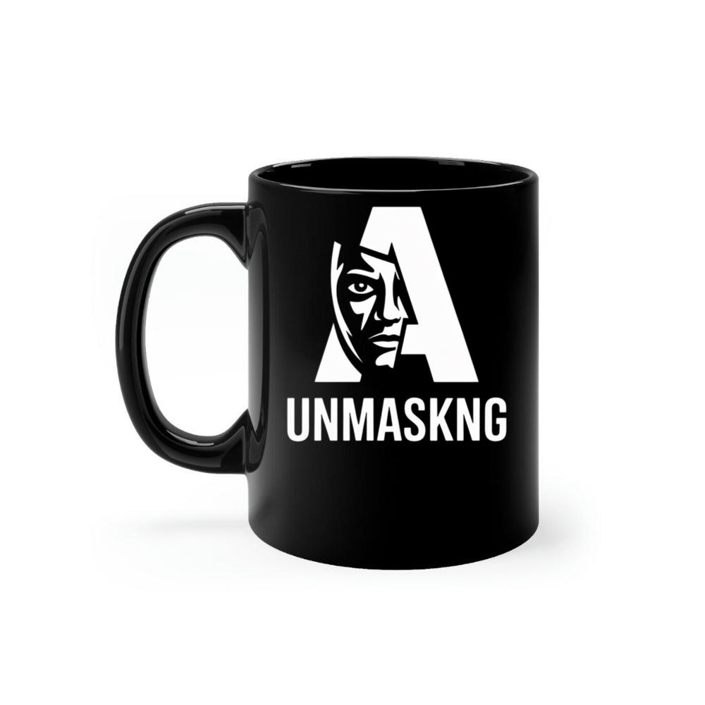 Unmaskng Bold Letter A Graphic Mug
