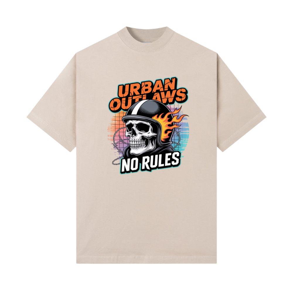 Urban Outlaws Skull Fire Biker Graphic T-Shirts - Image 3