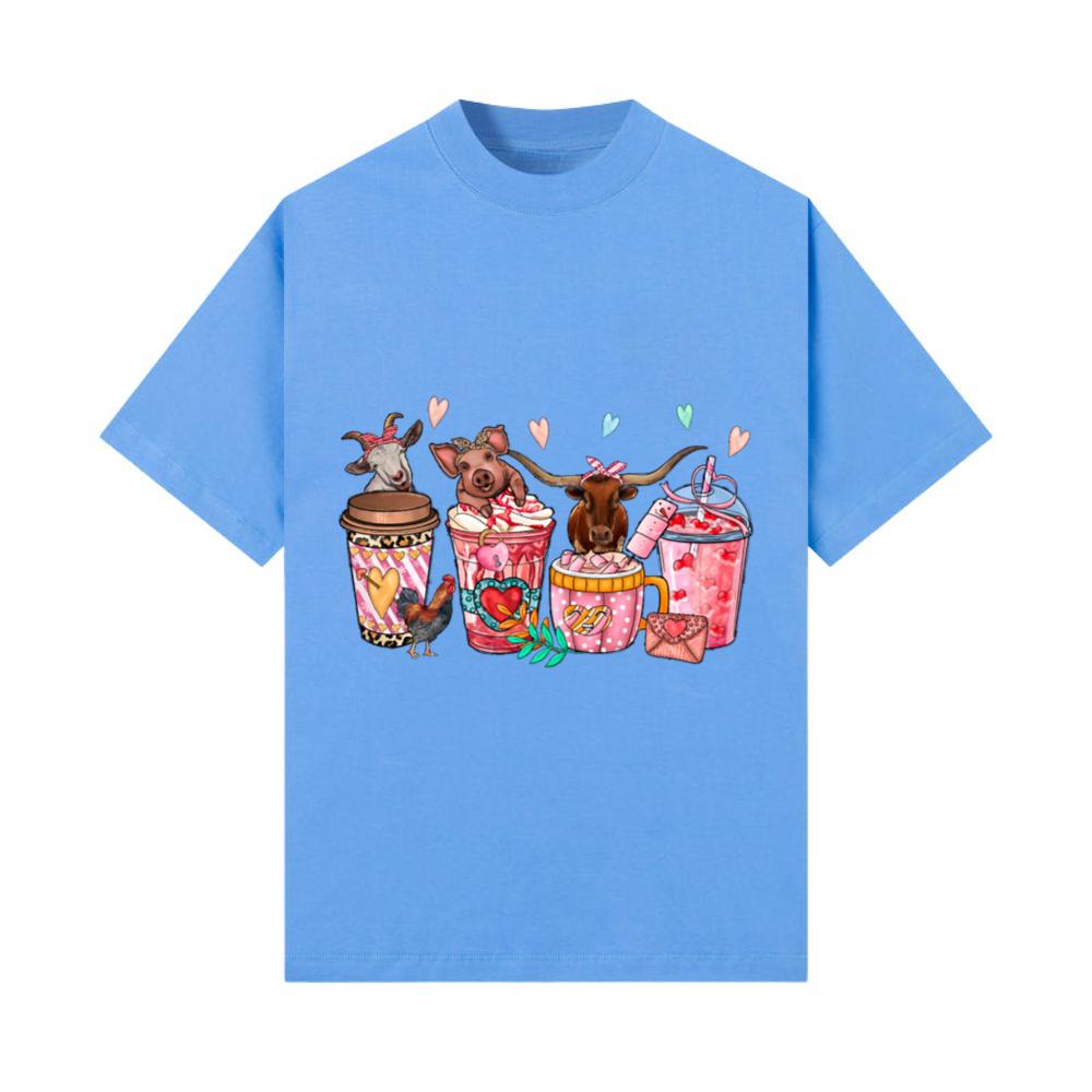 Valentine Animals Drink T-Shirt