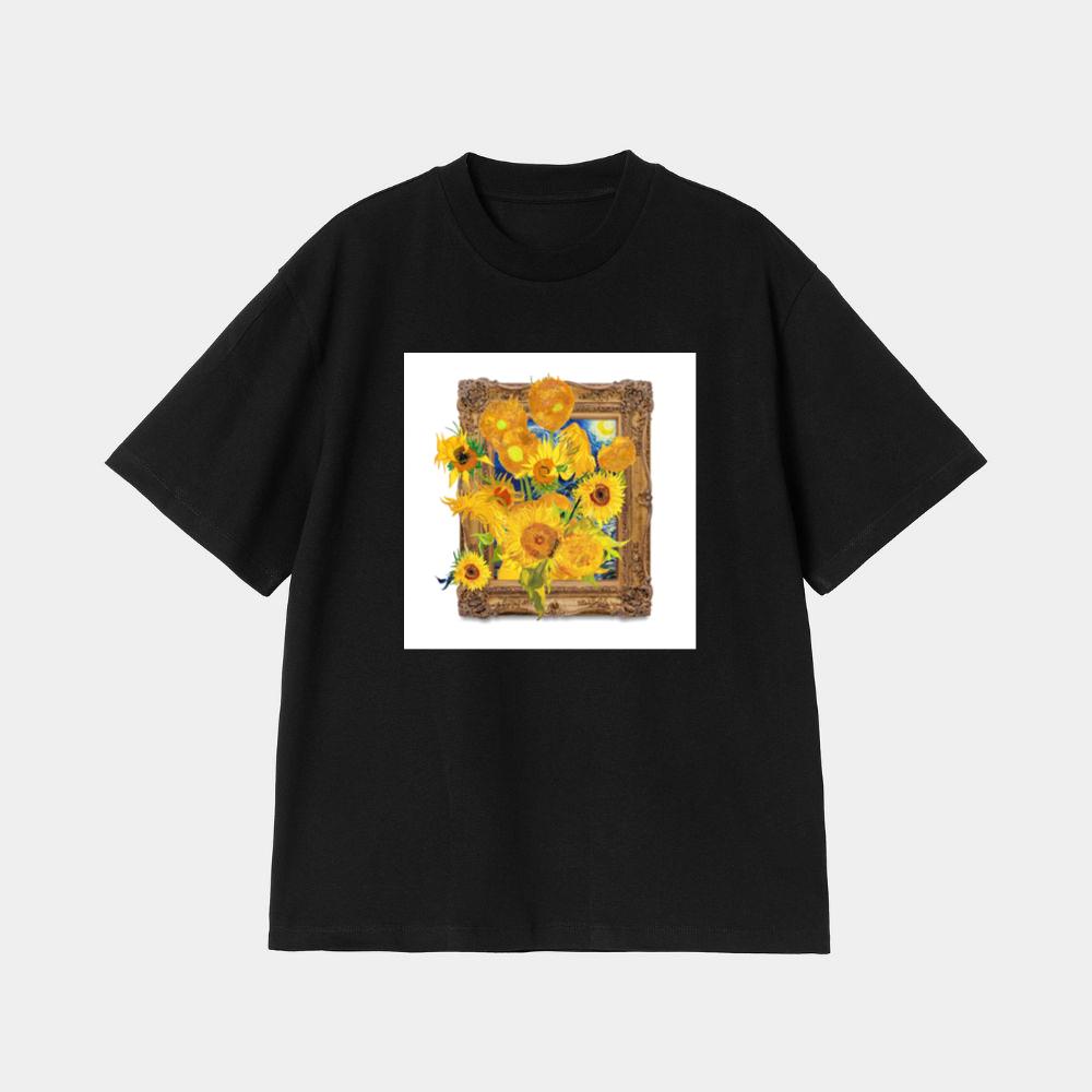 Van Gogh's 'Sunflowers' and 'Starry Night' Fusion T-Shirt