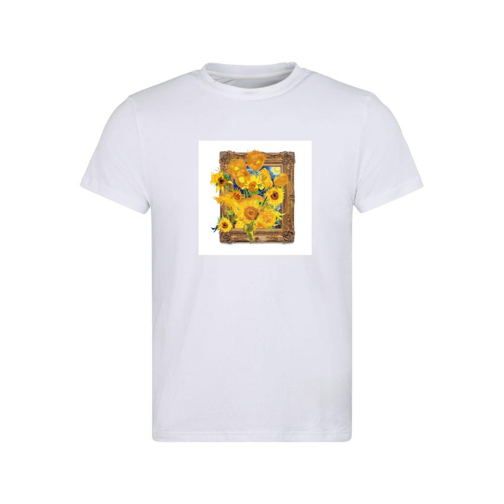 Van Gogh's 'Sunflowers' and 'Starry Night' Fusion T-Shirts