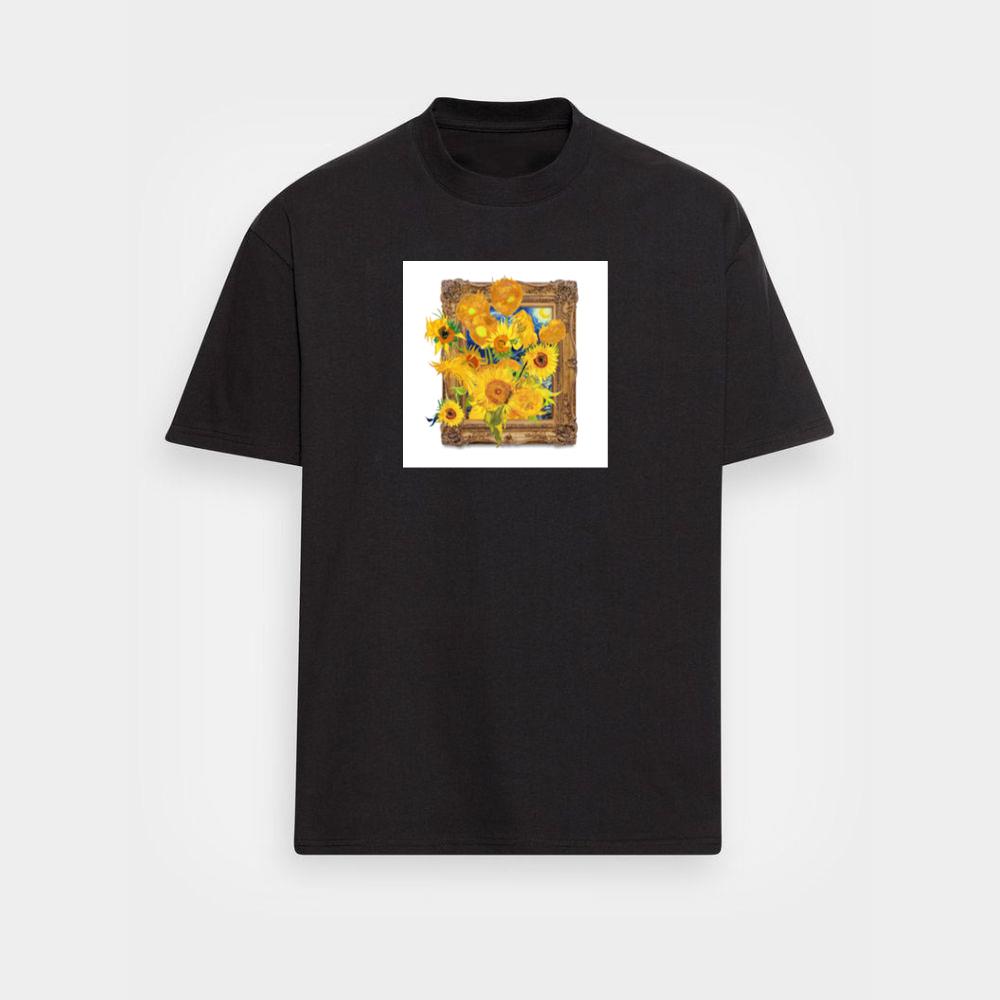Van Gogh's 'Sunflowers' and 'Starry Night' Fusion T-Shirts