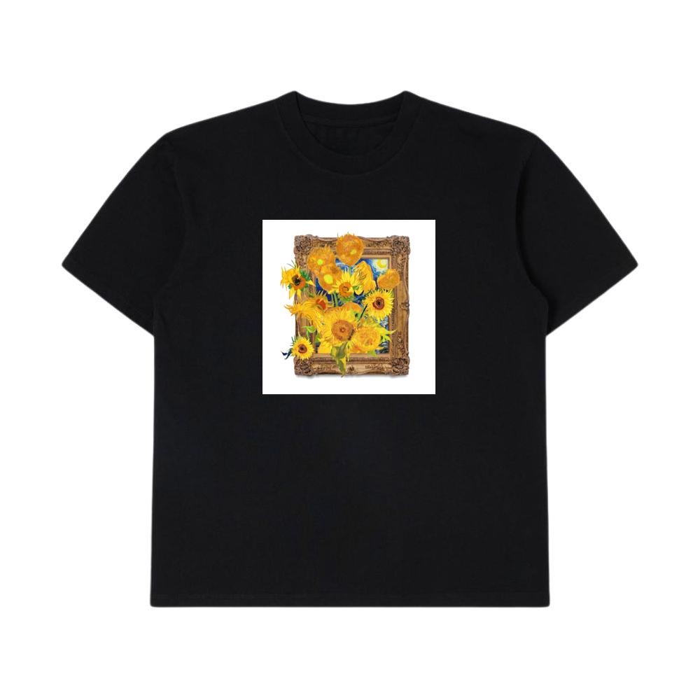 Van Gogh's 'Sunflowers' and 'Starry Night' Fusion T-Shirts