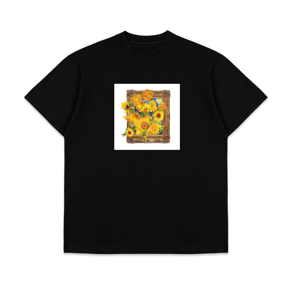 Van Gogh's 'Sunflowers' and 'Starry Night' Fusion T-Shirts