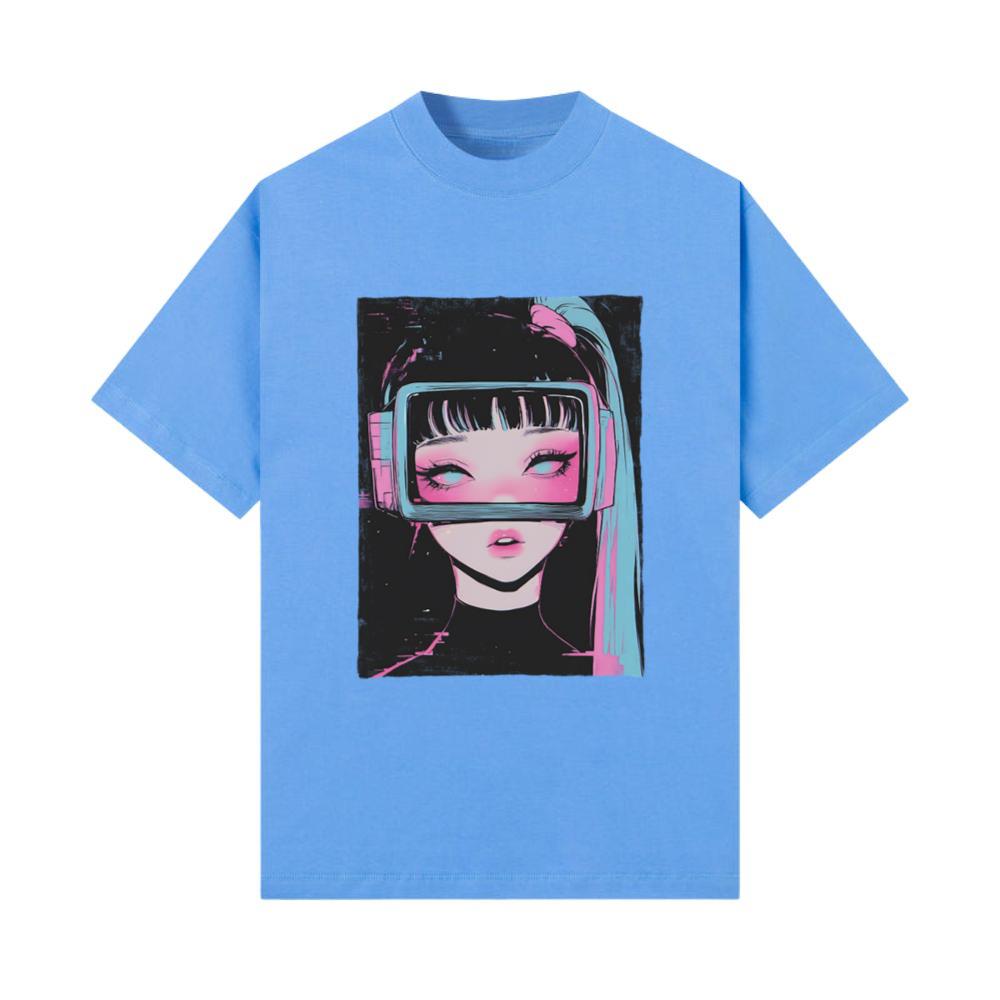Vaporwave Anime Girl Pastel Goth Dystopian Grunge T-Shirt