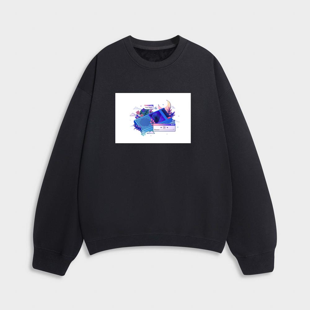 Vaporwave Cassette with Good Night and Moon Sweatshirt
