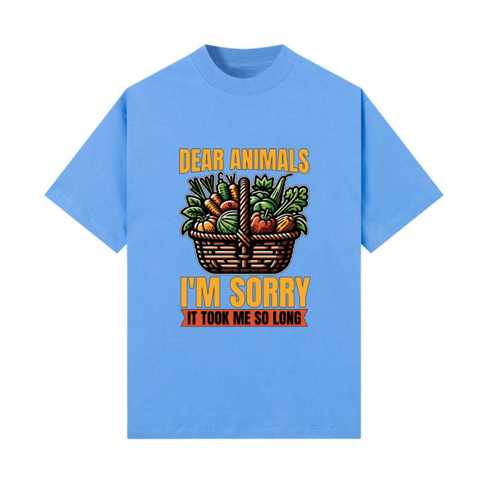 Vegetarian Dear Animals I'm Sorry Animal Welfare T-Shirt