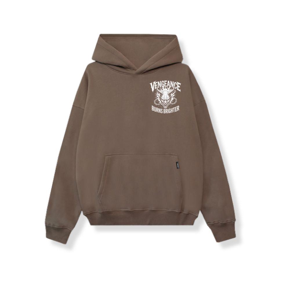 Vengeance Burns Brighter Skull Horror Design Hoodie - Image 2