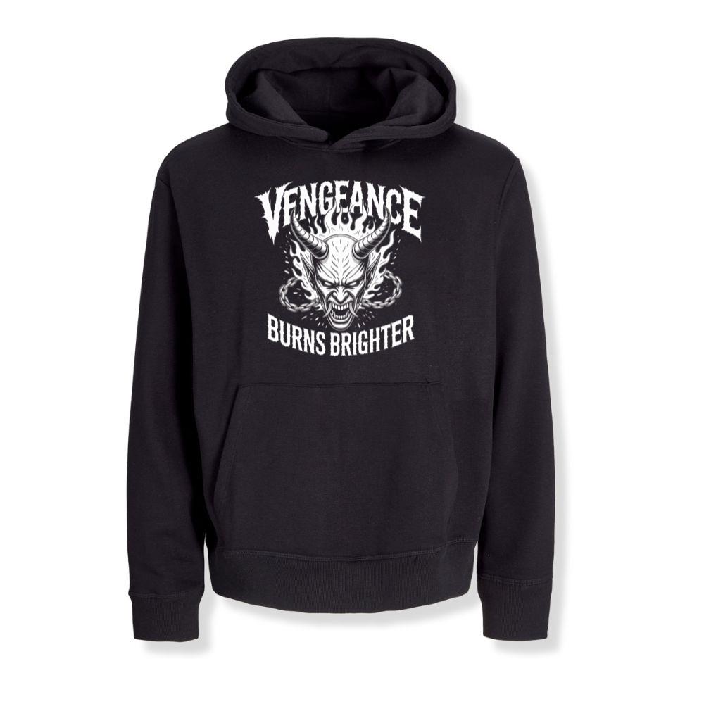 Vengeance Burns Brighter Skull Horror Design Hoodies
