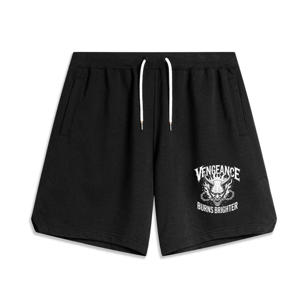 Vengeance Burns Brighter Skull Horror Design Men's Basketball Shorts