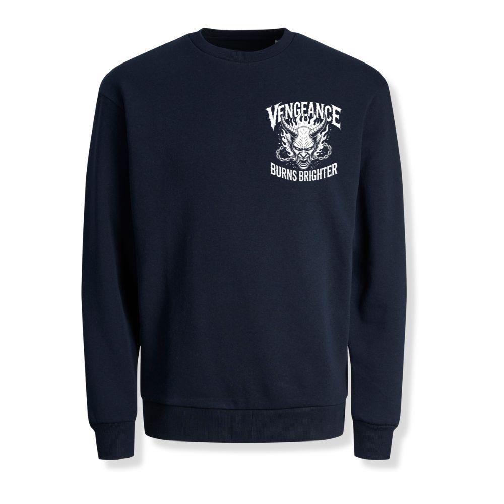 Vengeance Burns Brighter Skull Horror Design Sweatshirts