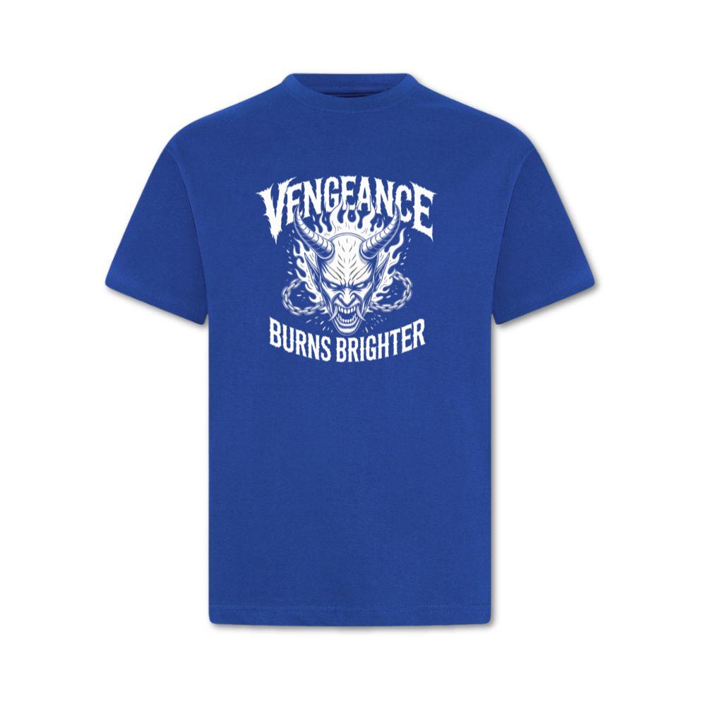 Vengeance Burns Brighter Skull Horror Design T-Shirt