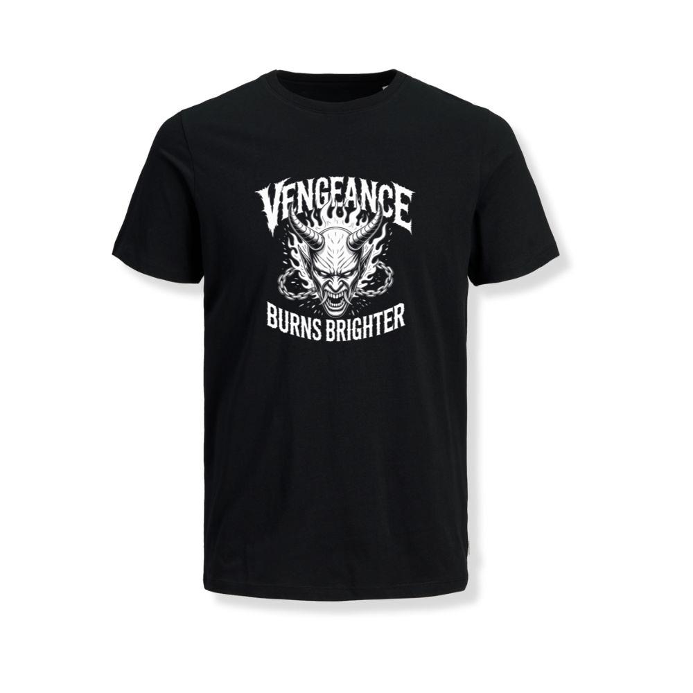 Vengeance Burns Brighter Skull Horror Design T-Shirts