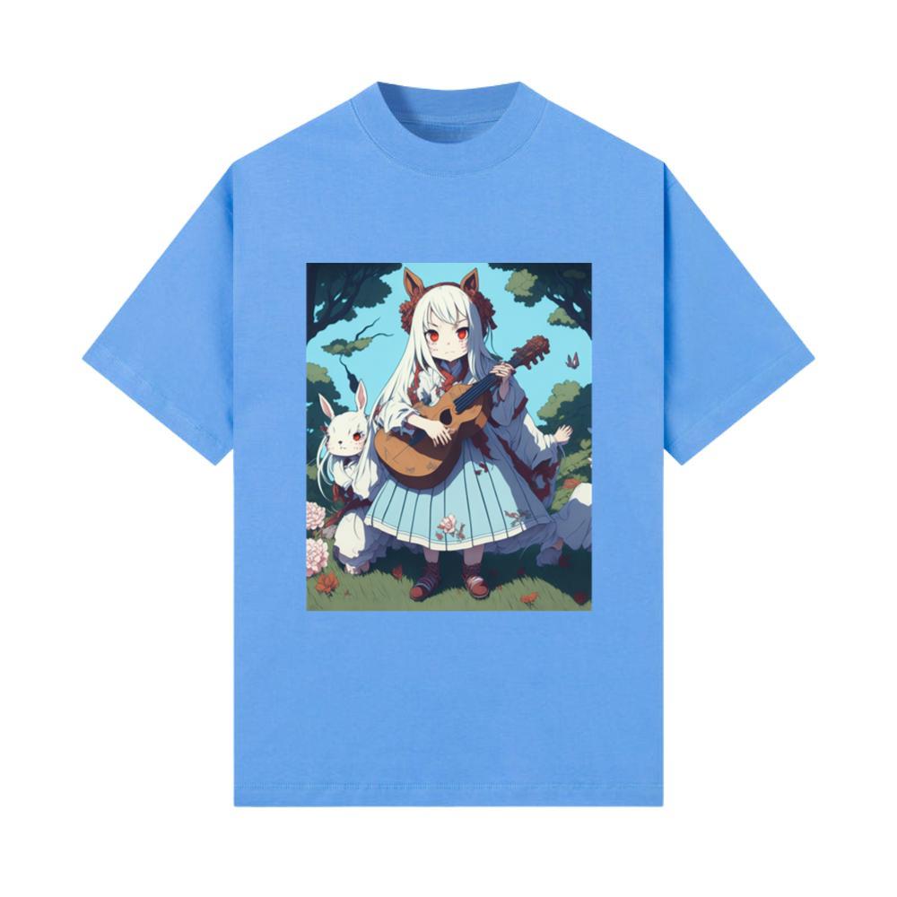 Very Colorful Cute Girl Anime T-Shirt